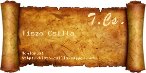 Tiszo Csilla névjegykártya